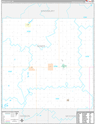 Miner County Wall Map Premium Style 2026