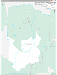 Mineral County Wall Map Premium Style 2026