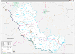 Mingo County Wall Map Premium Style 2026