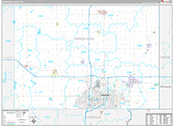 Minnehaha County Wall Map Premium Style 2026