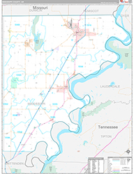 Mississippi County Wall Map Premium Style 2026