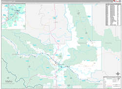 Missoula County Wall Map Premium Style 2026