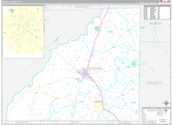Mitchell County Wall Map Premium Style 2026
