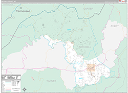 Mitchell County Wall Map Premium Style 2026