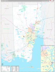 Mobile County, AL Zip Code Map