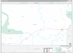 Moffat County Wall Map Premium Style 2026