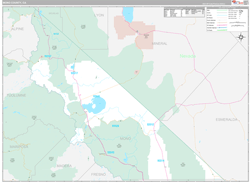 Mono County, CA Wall Map Premium Style 2024