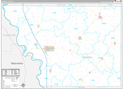 Monona County Wall Map Premium Style 2026