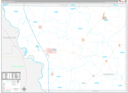 Monona County, IA Wall Map Premium Style 2024