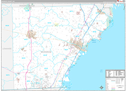 Monroe County Wall Map Premium Style 2026