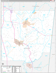 Monroe County Wall Map Premium Style 2026