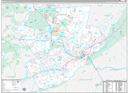 Monroe County Wall Map Premium Style 2026