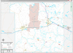 Monroe County Wall Map Premium Style 2026