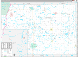 Montcalm County Wall Map Premium Style 2026