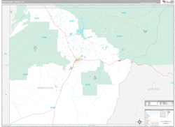 Montezuma County, CO Wall Map Premium Style 2024