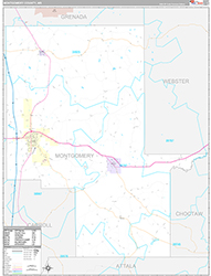 Montgomery County Wall Map Premium Style 2026