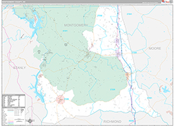 Montgomery County Wall Map Premium Style 2026