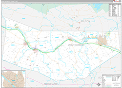 Montgomery County Wall Map Premium Style 2026