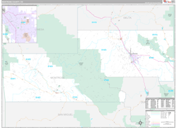 Montrose County, CO Wall Map Premium Style 2024