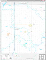 Moody County Wall Map Premium Style 2026