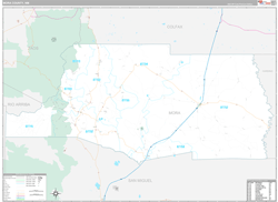 Mora County, NM Wall Map Premium Style 2024