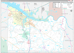 Morgan County Wall Map Premium Style 2026
