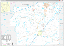 Morgan County Wall Map Premium Style 2026