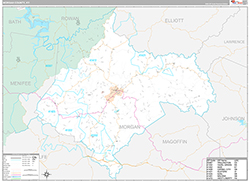 Morgan County Wall Map Premium Style 2026
