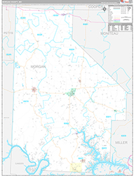 Morgan County Wall Map Premium Style 2026