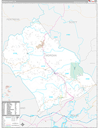 Morgan County Wall Map Premium Style 2026