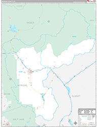 Morgan County Wall Map Premium Style 2026