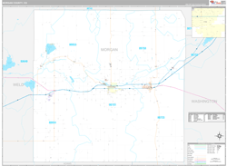 Morgan County, CO Wall Map Premium Style 2024