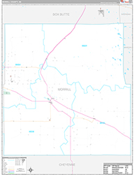 Morrill County Wall Map Premium Style 2026