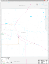 Morrill County, NE Wall Map Premium Style 2023