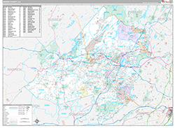 Morris County Wall Map Premium Style 2026