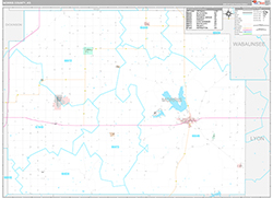 Morris County, KS Wall Map Premium Style 2026