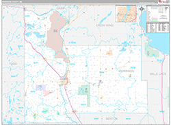 Morrison County Wall Map Premium Style 2026