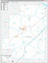 Morrow County Wall Map Premium Style 2026