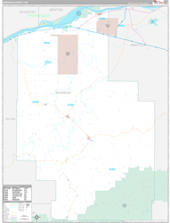 Morrow County, OR Wall Map Premium Style 2024