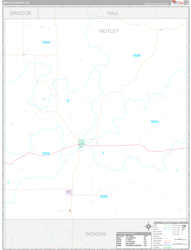Motley County, TX Wall Map Premium Style 2024