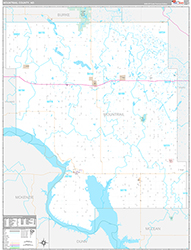 Mountrail County, ND Wall Map Premium Style 2026