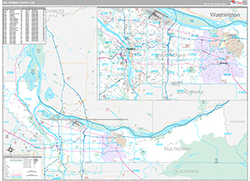 Multnomah County Wall Map Premium Style 2026