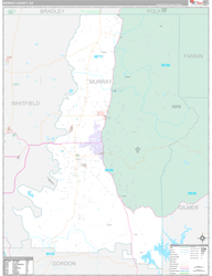 Murray County, GA Wall Map Premium Style 2024