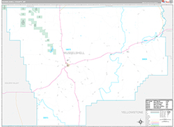 Musselshell County, MT Wall Map Premium Style 2026