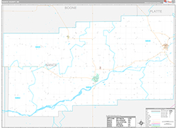 Nance County Wall Map Premium Style 2026
