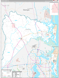 Nassau County Wall Map Premium Style 2026