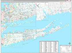 Nassau-Suffolk County, NY Wall Map