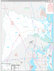 Nassau County, FL Wall Map Premium Style 2023