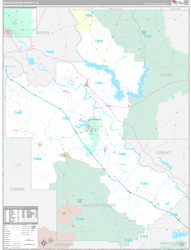 NatchitochesParish (County), LA Wall Map Premium Style 2023