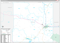 Natrona County Wall Map Premium Style 2026